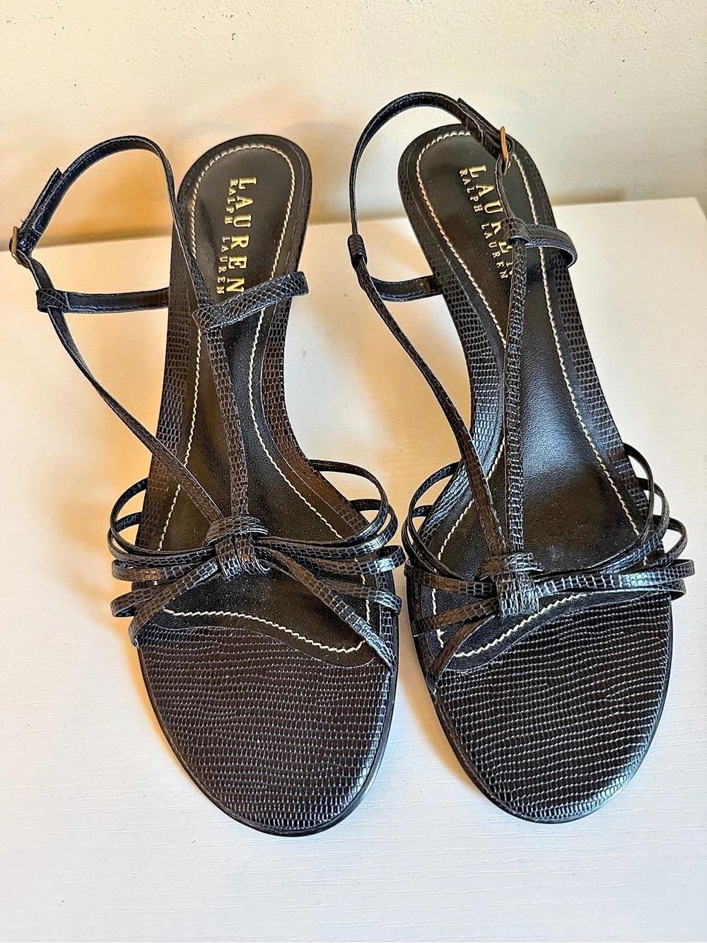 Lauren Ralph Lauren Black Kitten Heels 7.5